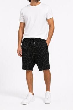 Zanerobe Men's Sureshot Baroque Print Raw Hem Shorts Black Size 32 Streetwear